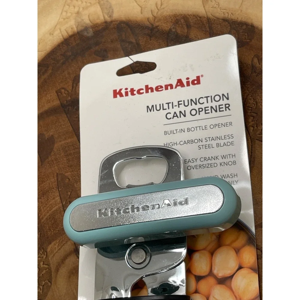 Kitchenaid Ice Blue Multi-Function Can Opener‎ With Bottle Opener Stainless New!